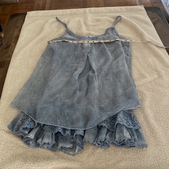 Made In Italy 100% silk stunning layered spaghetti strap mini dress - Picture 13 of 16